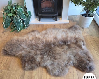 100% British Supersize Undyed Rare Breed Sheepskin Rug - 65