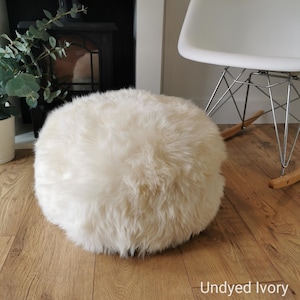 Fluffy pouf sale ottoman