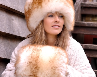 Handmade British Long Fur Sheepskin Handmuff Hand Warmer - Various Colours