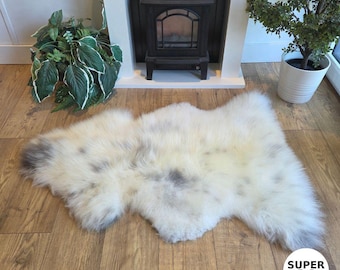100% British Supersize Undyed Rare Breed Sheepskin Rug - 60
