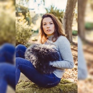 Handmade British Long Fur Sheepskin Handmuff Hand Warmer - Various Colours