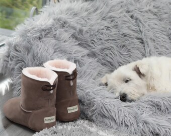 NEW STYLE Luxury Sheepskin Slipper Boot 