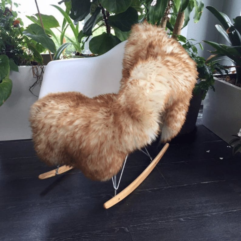 Sheepland Luxury Single Long Fur Sheepskin Rug Wolf Tipped