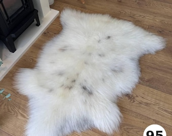 100% British Undyed Rare Breed Sheepskin Rug - 95