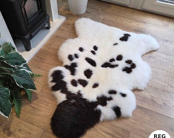 100% British Regular Jacob Undyed Rare Breed Sheepskin Rug - Reg Jacob 44