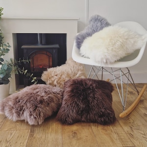 Sheepskin Cushion Cover - Various Colours