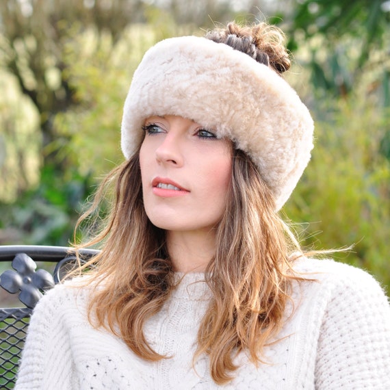 Lambskin Shearling Headband Sheepskin Headband – Cloud Nine Sheepskin main image 3