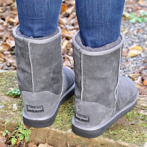 British Sheepskin Sheepland Outdoor Boots in Grey bild 3