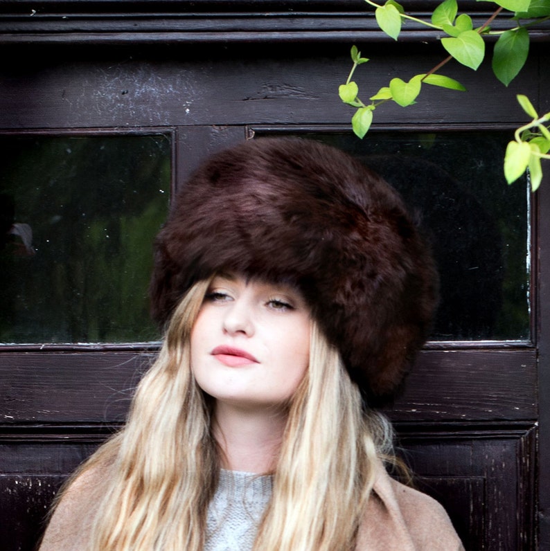 Luxury Handmade British Sheepskin Cossack Hat Various Colours Brown