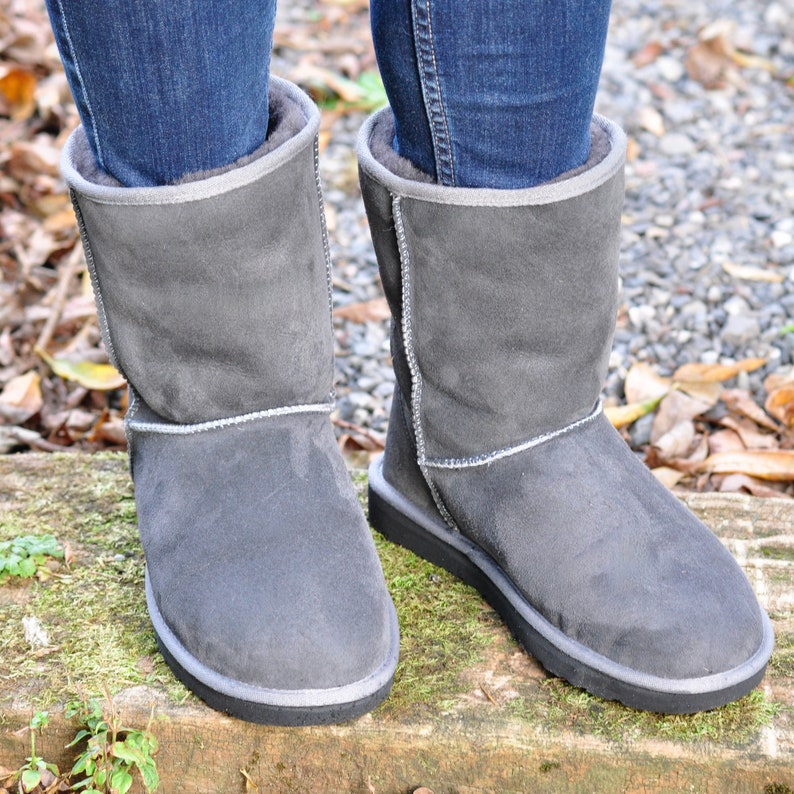 British Sheepskin Sheepland Outdoor Boots in Grey bild 2
