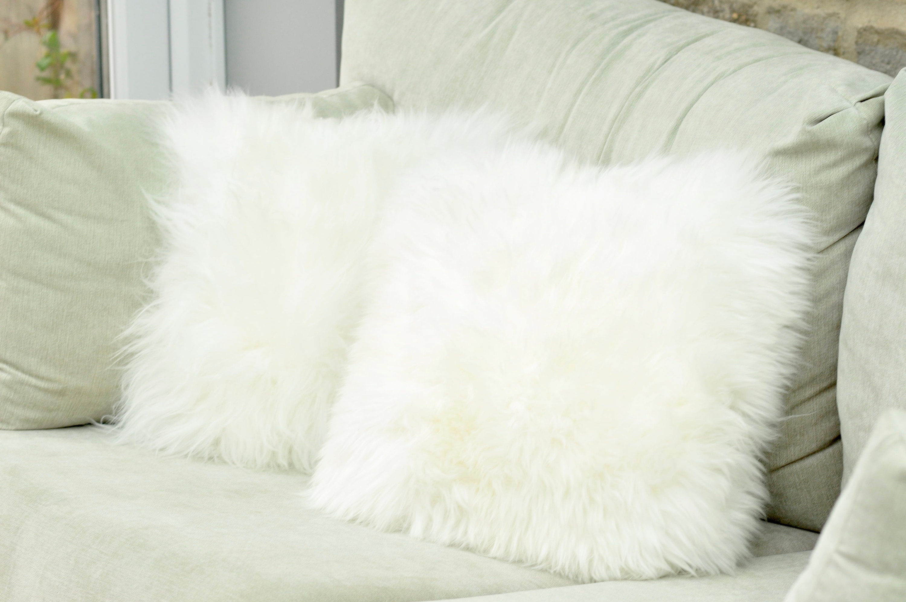 Sheepskin Cushion Cover Etsy