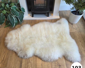 100% British Undyed Rare Breed Sheepskin Rug - 103