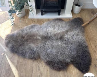 100% Whole Fleece Herdwick Sheepskin Rugs - Herdwick 50