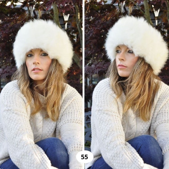 Handmade British Organic Sheepskin Headband Ivory No55