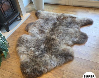 100% British Supersize Undyed Rare Breed Sheepskin Rug - 64