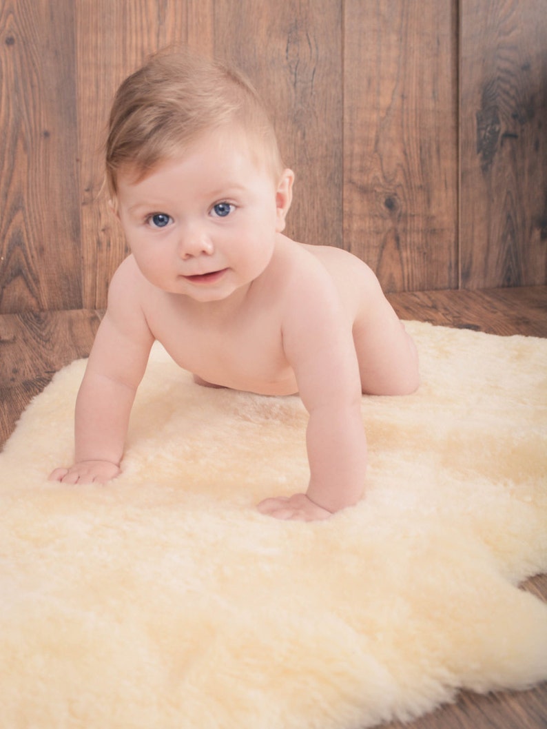 Genuine baby Safe Sheepskin Shearling Cot Blanket Etsy UK
