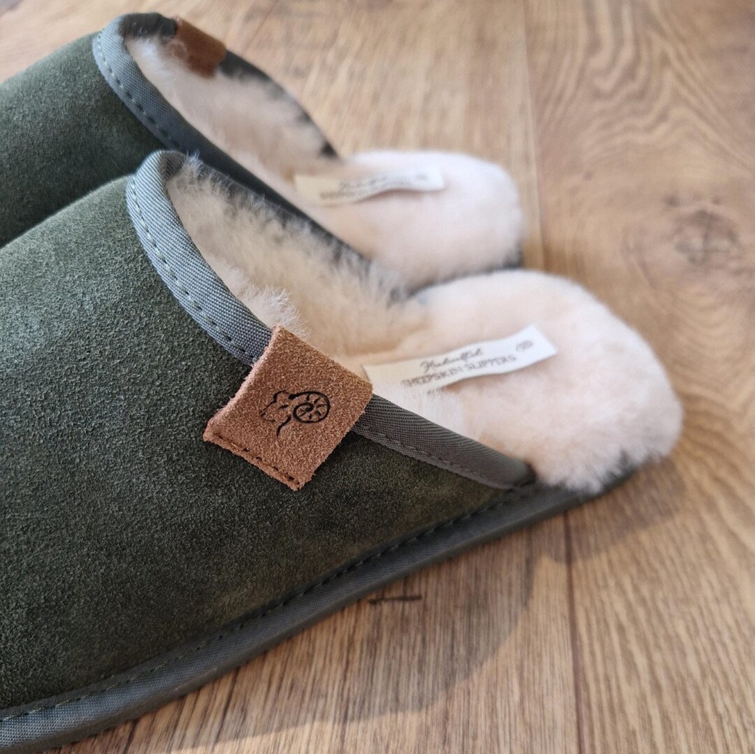 mens sheepskin mules