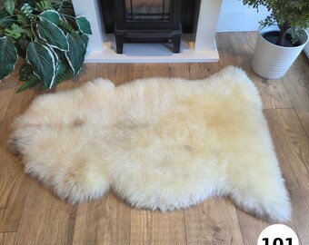 100% British Undyed Rare Breed Sheepskin Rug - 101