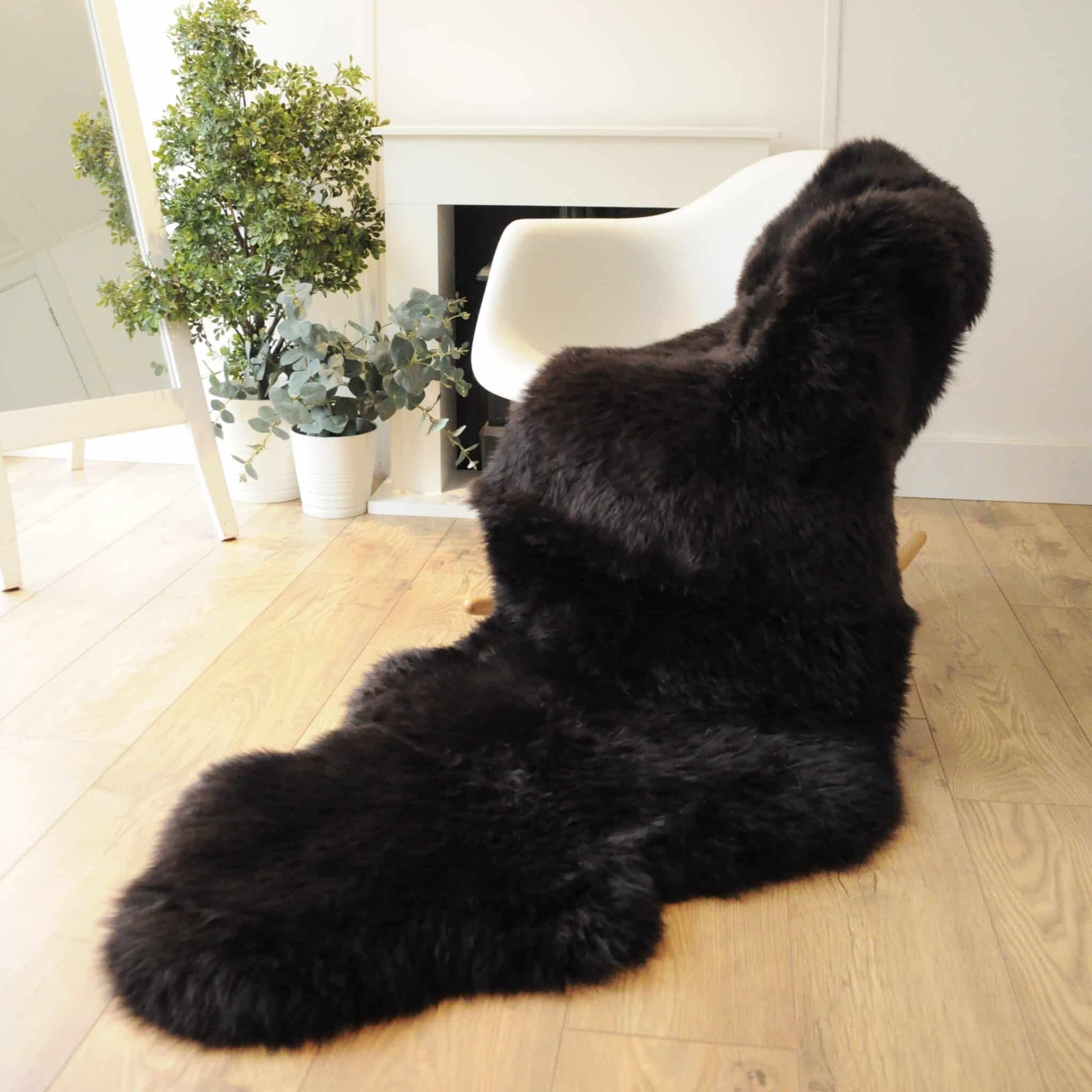 Two Fur Rug Sheepland Double Sheepskin Fur Rug - Various Colours - Etsy UK