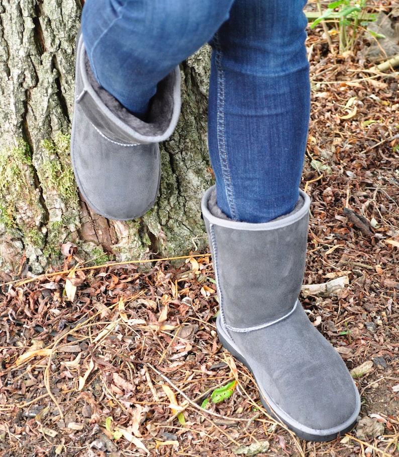 British Sheepskin Sheepland Outdoor Boots in Grey bild 5
