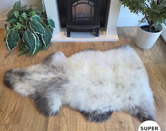100% British Supersize Undyed Rare Breed Sheepskin Rug - 62