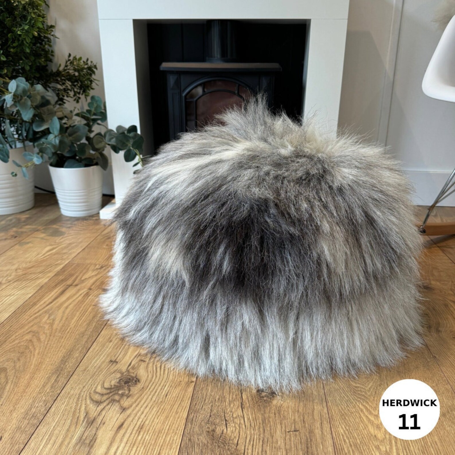 Extremely Rare Luxury Handmade 100% British Herdwick Sheepskin Pouffe ...