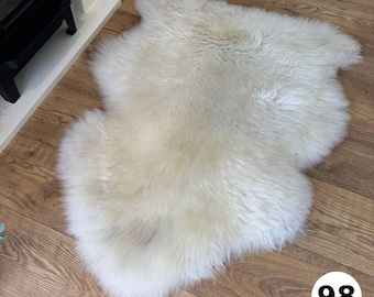 100% British Undyed Rare Breed Sheepskin Rug - 98