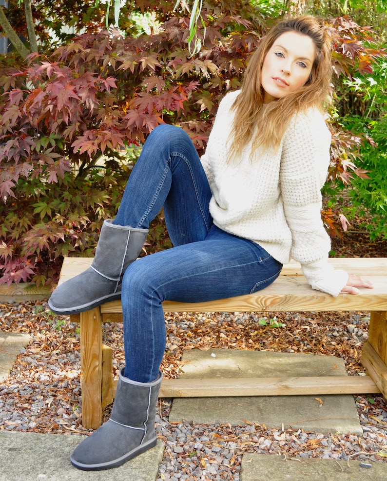 British Sheepskin Sheepland Outdoor Boots in Grey bild 6