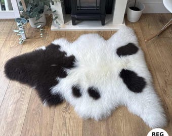 100% British Regular Jacob Undyed Rare Breed Sheepskin Rug - Reg Jacob 45