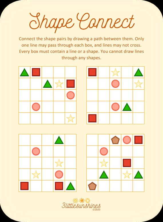 Shape Connect & Math Squares Bundle | Etsy