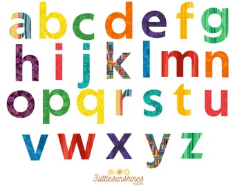 ABC Wall Letter Cutouts - Lower Case Pattern #2