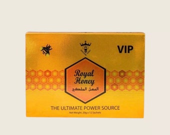 Gold Honey Box , Honey Sachet for Men Each 20gm, VIP Honey for Men, Health Nutrition, Natural Remedies black bull