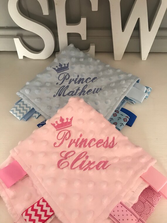 personalised taggie baby comforter