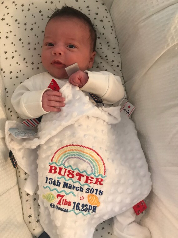 rainbow baby comforter