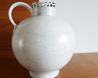 Ceramano Vase Royal grey black Form 256 43 cm floor vase ceramic vintage midcentury West Germany W.-Germany fat lava kidney table space age