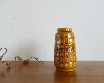 Scheurich Inka Vase Form 260-15 ocher brown fat lava 60s 70s vintage kidney table space age midcentury West Germany W.-Germany