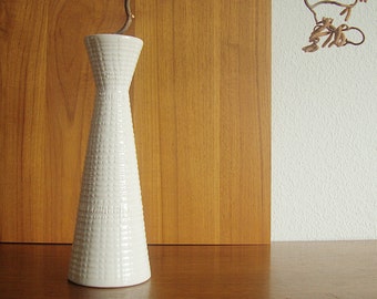 Scheurich Vase Form 520-28 weiß Noppen Keramik fat lava 60er vintage midcentury Westgermany W.-Germany Nierentisch space age