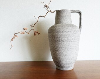 large Silberdistel vase 307/40 grey 60s handle vase ceramic vintage midcentury space age West Germany W.-Germany fat lava