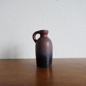 Ruscha Vase Form 321/1 black grey purple fat lava handle vase 60s 70s vintage kidney table space age midcentury Kurt Tschörner