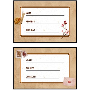 Rastreador de correspondencia postal súper fácil para amigos por correspondencia con tarjetas de índice de 4 x 6, tamaño carta de EE. UU., imprimibles, 2 diseños diferentes