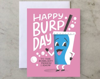 Happy Burpday - A2 Greeting Card