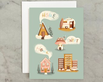 Home Sweet Home  - A2 Greeting Card, Housewarming, New Home