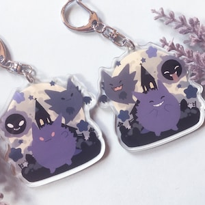 Double Sided Ghost PKMN Keychain