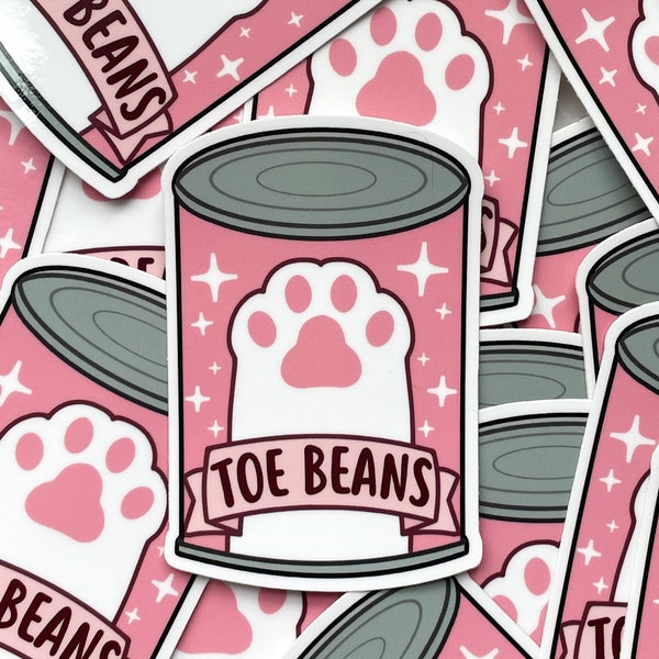 Toe Beans Vinyl Sticker | Kawaii cat sticker
