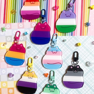 Purr-ide Cat Keychains | Cute Pride Cats | LGBTQ, gay, lesbian, trans, asexual, bisexual, pansexual, nonbinary