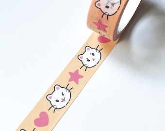 Cute Cat Washi Tape | Cute Washi Tape | Kawaii Stationary | Colorful Washi Tape | Journaling supplies