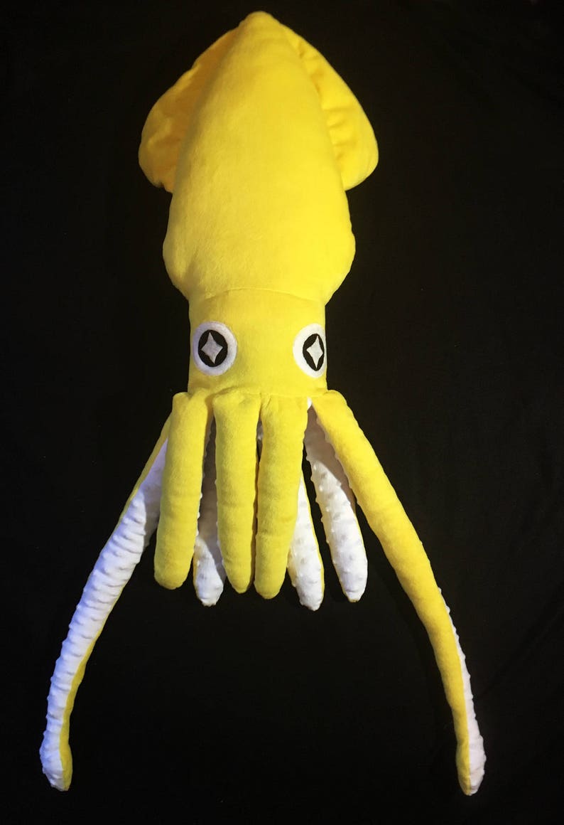 Yellow Giant Squid Plush ///// Cuddly kawaii plushie | Etsy