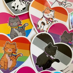 Purr-ide Stickers | Pride Cat Vinyl Stickers | LGBTQ, Gay, Lesbian ...