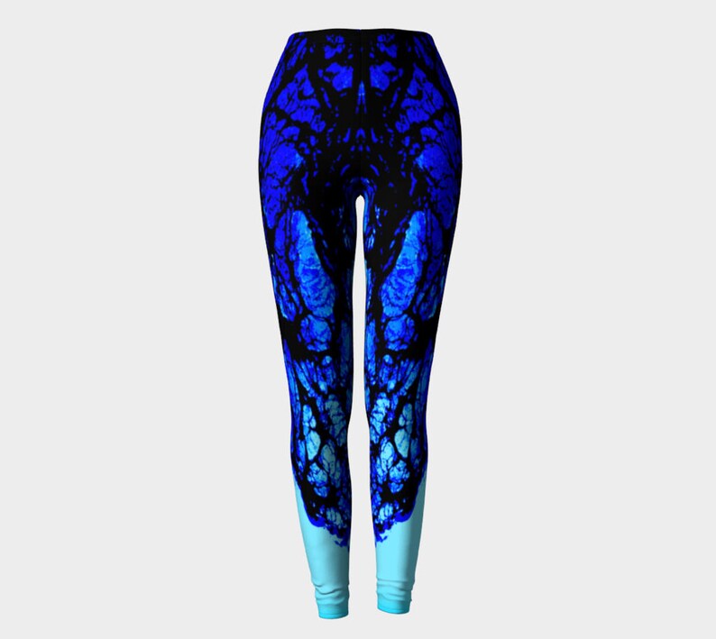 Oil and Water-Compression FitYogaStretchyRunning PantsAthleticwearWorkoutBlue Leggings
