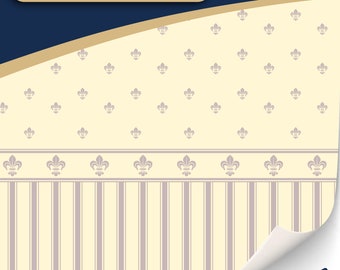 3 Blatt selbstklebende antike Tapete für dein Puppenhaus  für custom DIY Projekte  Maßstab 1:12